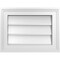 Ekena Millwork Vertical Surface Mount PVC Gable Vnt: Non-Functional, w/2"W x 1-1/2"H, Brickmould Frame, 16"W x 12"H GVPVE16X1202SN - alternate 1